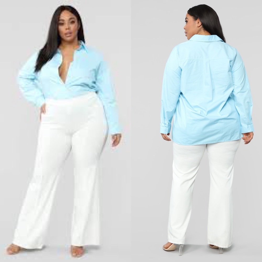 Fashion Nova Oversized Button Down Shirt Size 3x